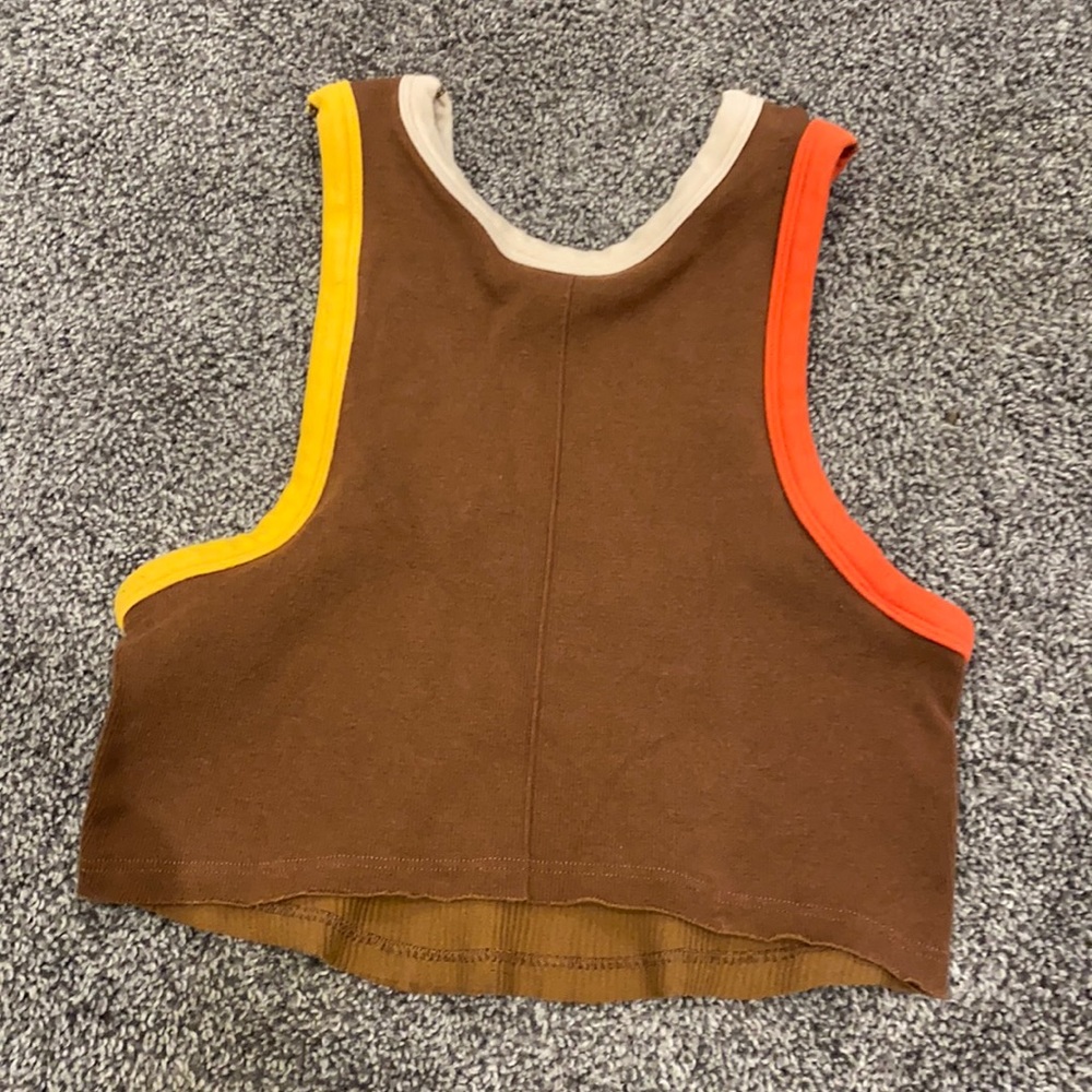 Urban outfitters brown halter crop top